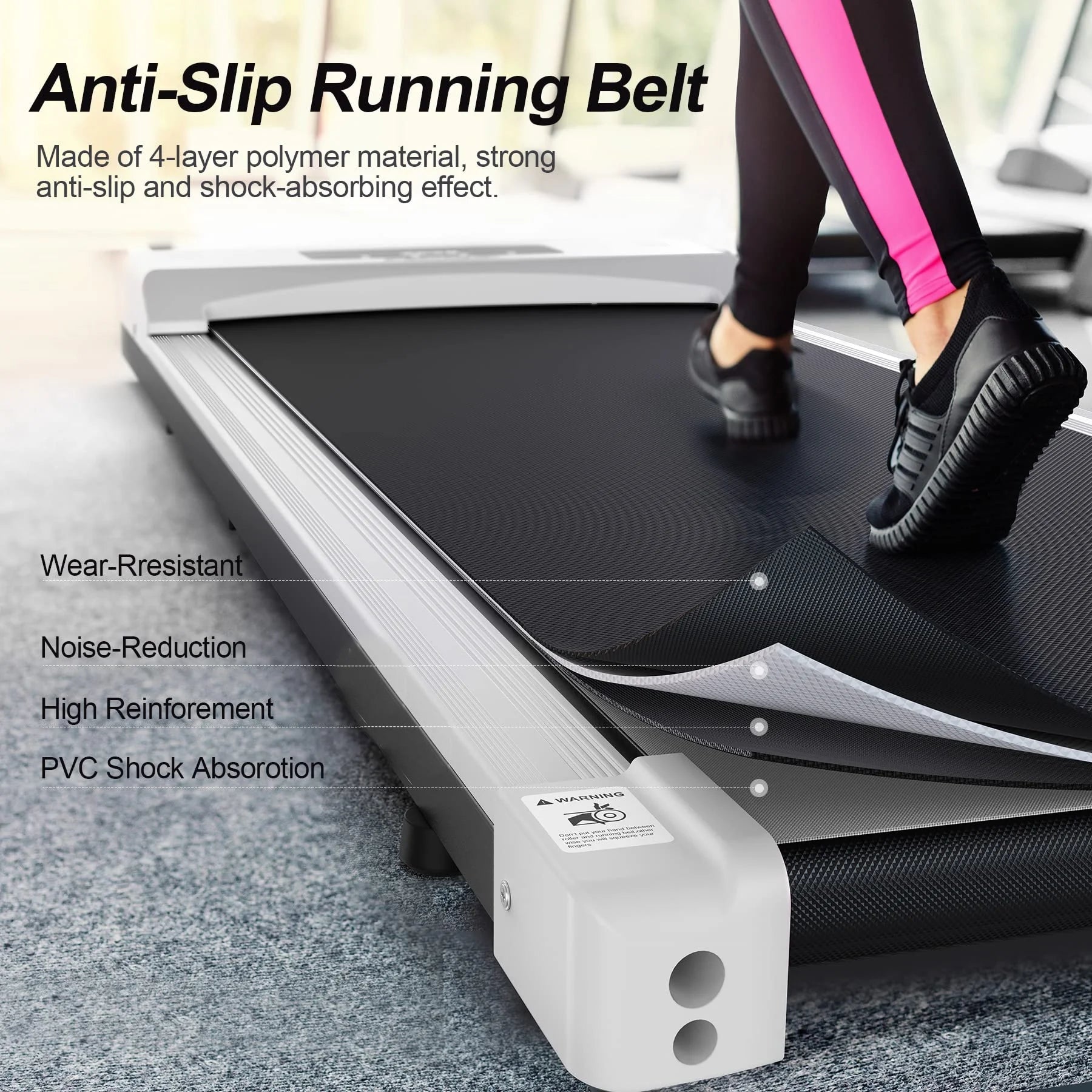 Walking Pad Treadmill, Electric Quiet under Desk Flat Portable Treadmill with LED Display and Remote Control, Speed Range 0.5-4 Mph, Installation-Free Walking Treadmill for Home Office