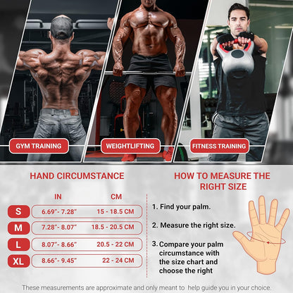 Workout Gloves for Men with Wrist Wrap Support Weight Lifting Gloves for Men, Gym Gloves, Ventilated Back Weightlifting Gloves with Palm Protection for Lifting, Training, Fitness and Exercise